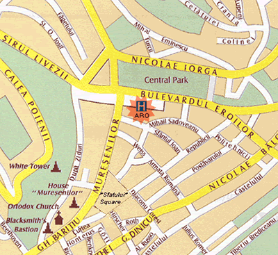 ARO Palace - localizare; daţi click pentru a deschide harta
